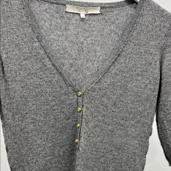 Chic Gray Button-Detail Mini Dress - Picture 5 of 6